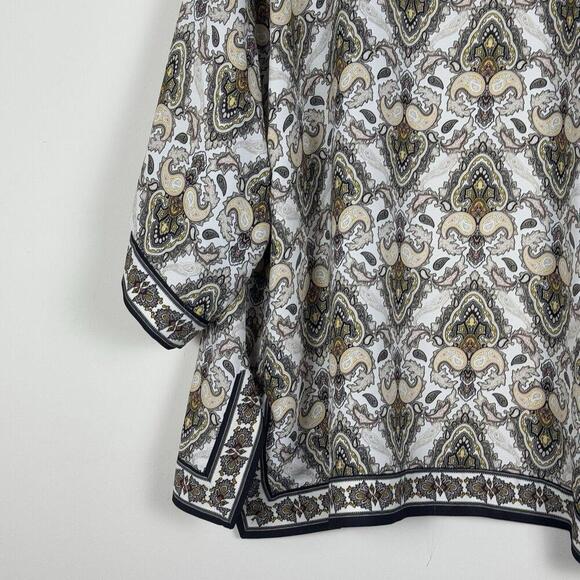 Max Studio Women’s Paisley Print Kimono Cardigan Open Front Size L Boho Casual - Picture 7 of 7